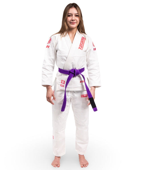 Ladies Pro Series Gi - White & Wild Rose