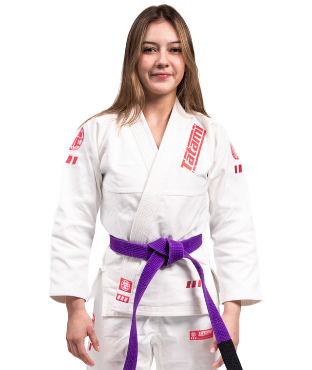 Ladies Pro Series Gi - White & Wild Rose
