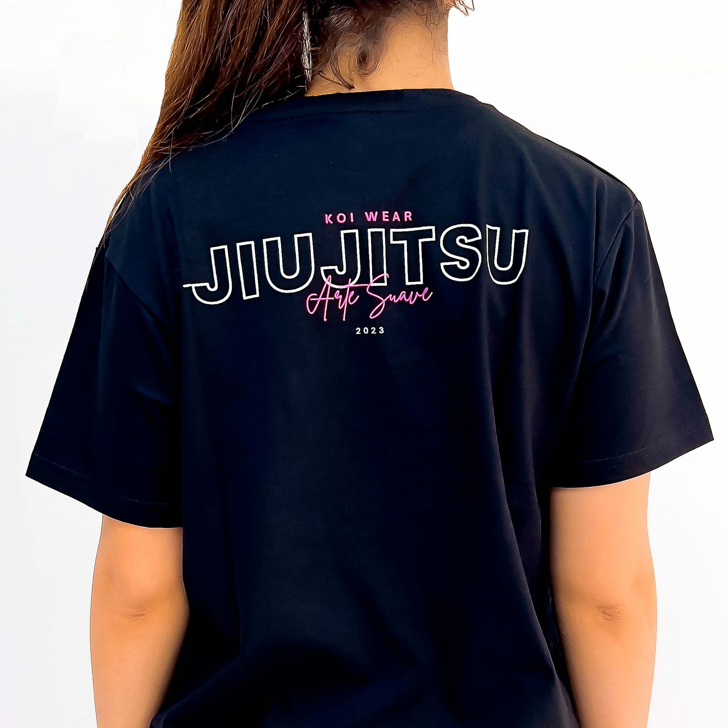 TSHIRT JIU-JITSU negro/rosa se