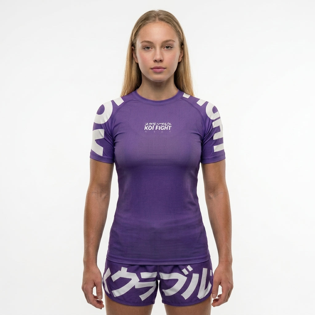 RASHGUARD IBJJF RANKED'26-1 PURPLE2 (MUJER)